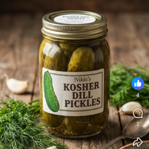 Nikki's KOSHER DILL PICKLES 16oz